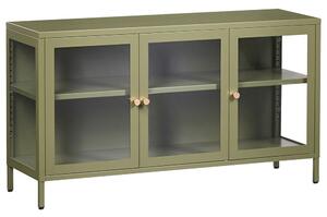 Vitrin NEWPORT Fém 115 cm Zöld