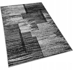 Szőnyeg 160x220 cm LUKEN téglalap alakú - szürke / fekete