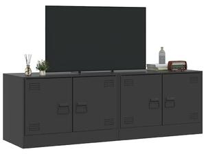 VidaXL Acél TV-szekrény Szett - Fekete - 134x39x44 cm