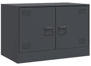 VidaXL 2 db antracitszürke acél éjjeliszekrény 67 x 39 x 44 cm