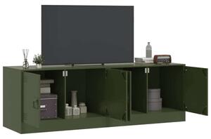VidaXL Acél TV Szekrény - 2 db - Olívazöld - 67x39x44 cm