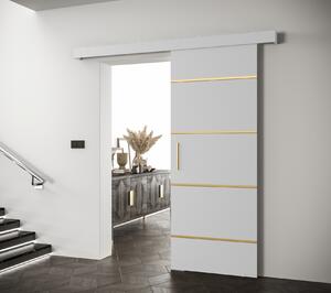 Tolóajtó arany fogantyúval SALOME 4 - 70 cm, fehér