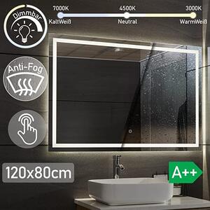 AQUAMARIN Fürdőszobatükör LED SP05 120 x 80 cm 48 W
