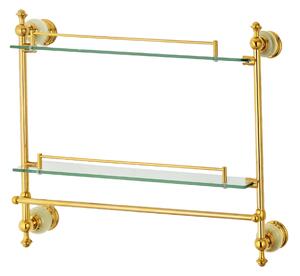 Fürdőszoba polc, TRENDY'S falra szerelhető jade-arany 46 cm X 53 cm