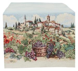Toszkán táj gobelin asztali futó 37x100 cm