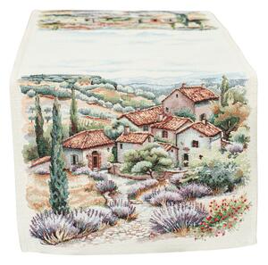 Levendula farm gobelin asztali futó 37x100 cm
