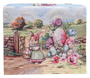 Farmhouse húsvéti nyuszis gobelin asztali futó 37x100 cm