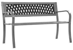 Fekete acél kerti pad 120 cm