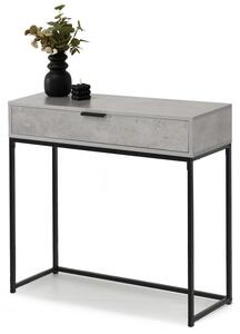 NIRAI konzolasztal fiókkal - beton / fekete