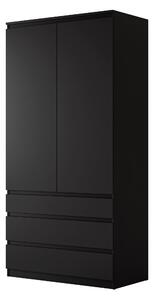 Gardróbszekrény Comfivo Structor, Laminált forgácslap, 202x100x52cm, Fekete