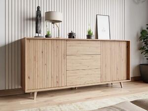 Széles komód ajtókkal és fiókokkal PRESIDIO - artisan tölgyfa