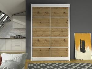 Tolószekrény 120 cm SAMANRE 4 - artisan tölgy / fehér