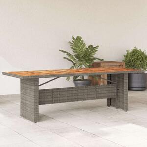 VidaXL Kerti Asztal - Polyrattan - Akácfa - 240x90x75cm
