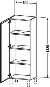 Duravit L-Cube Félmagas Szekrény - 1320x400x363 mm - Jobb