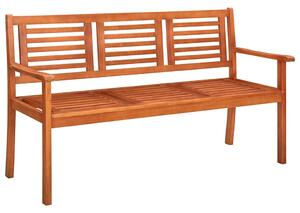 3 személyes tömör eukaliptuszfa kerti pad 150 cm