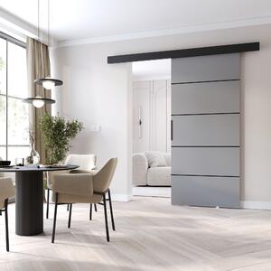 Beltéri faliajtó BARRET 20 - 76 cm, szürke / fekete
