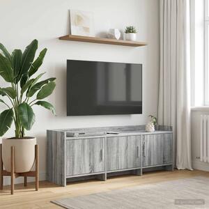 TV szekrény 130 x 33 x 47 cm Szürke Sonoma Szerelt Fa