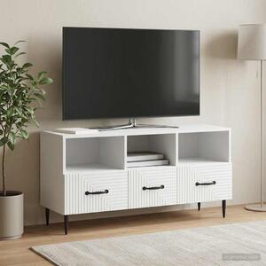 TV szekrény fiókkal Fehér 102 x 34,5 x 50 cm Szerelt Fa