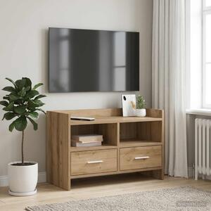 TV szekrény 71,5 x 33 x 47 cm Kézműves Tölgy Szerelt Fa