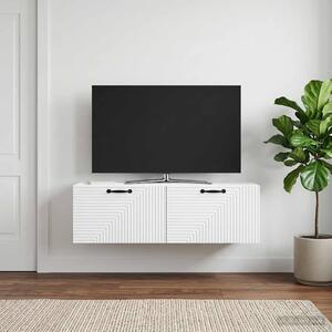 Fali TV szekrény Fehér 98 x 31 x 30 cm Szerelt Fa