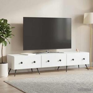 TV szekrény fiókkal Fehér 147 x 34,5 x 30 cm Szerelt Fa