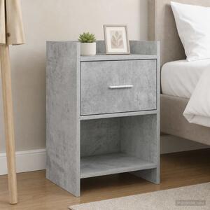 Éjjeliszekrények 2 db Betonszürke 40 x 30 x 60 cm Szerelt Fa