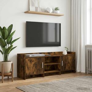 TV szekrény 130 x 33 x 47 cm Füstös Tölgy Szerelt Fa