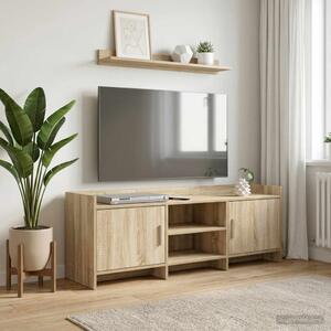 TV szekrény 130 x 33 x 47 cm Sonoma Tölgy Szerelt Fa