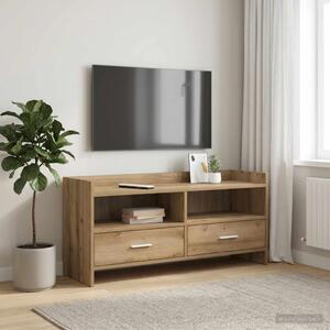 TV szekrény 100 x 33 x 47 cm Kézműves Tölgy Szerelt Fa
