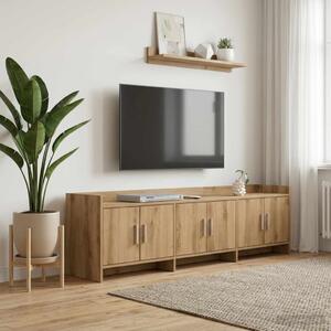 TV szekrény 168 x 33 x 47 cm Kézműves Tölgy Szerelt Fa