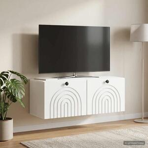 Fali TV szekrény Fehér 78,5 x 31 x 30 cm Szerelt Fa