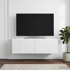 Fali TV szekrény Fehér 98 x 31 x 30 cm Szerelt Fa