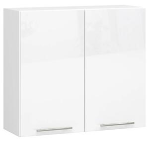 Felső konyhaszekrény 80 cm VERMINA - fehér / fényes fehér