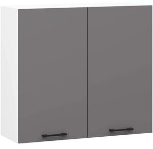 Felső konyhaszekrény 80 cm VERMINA - fehér / szürke