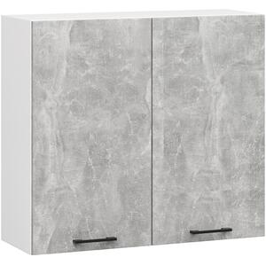 Felső konyhaszekrény 80 cm VERMINA - fehér / beton