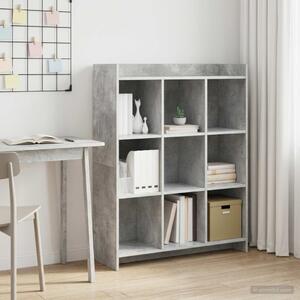 Könyvszekrény Beton Szürke 87,5 x 30 x 111 cm Szerelt Fa