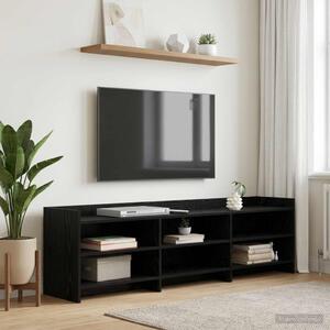 TV szekrény 168 x 33 x 47 cm Fekete Tölgy Szerelt Fa