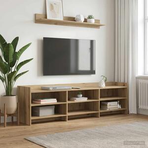 TV szekrény 168 x 33 x 47 cm Kézműves Tölgy Szerelt Fa