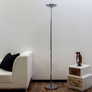Lindby Malea LED álló lámpa, króm színű, dimmelhető, 180 cm, dimmelhető, Króm / ezüst, Nappali / Étkező, fém, Modern