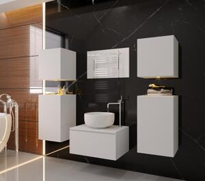 Venezia Alius A19 fürdőszobabútor szett + mosdókagyló + szifon (matt fehér)