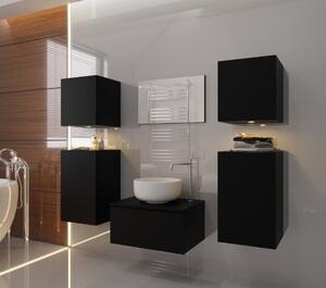 Venezia Alius A19 fürdőszobabútor szett + mosdókagyló + szifon (matt fekete)