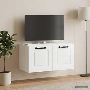 Fali TV szekrény Magasfényű Fehér 59,5 x 31 x 30 cm Szerelt Fa