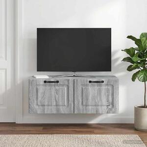 Fali TV szekrény 78,5 x 31 x 30 cm Szürke Sonoma Szerelt Fa