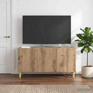 TV szekrény 99 x 34,5 x 50 cm Kézműves Tölgy Szerelt Fa