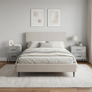 Éjjeliszekrény 2 db Betonszürke 43 x 34,5 x 47,5 cm Szerelt Fa