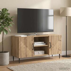 TV szekrény 102 x 34,5 x 50 cm Kézműves Tölgy Szerelt Fa