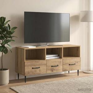 TV szekrény 102 x 34,5 x 50 cm Kézműves Tölgy Szerelt Fa