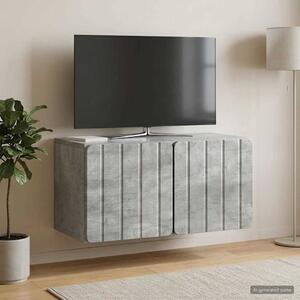 Fali TV szekrény 59,5 x 31 x 30 cm Betonszürke Szerelt Fa