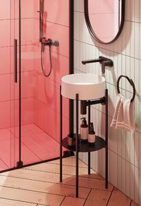 Deante Prizma zuhanykabin fal walk-in 90 cm fekete matt üveg/átlátszó üveg KTJ_N39R