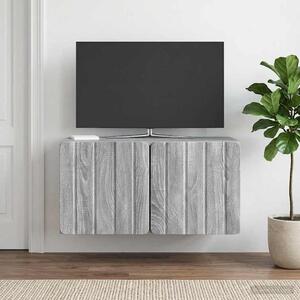 Fali TV szekrény 59,5 x 31 x 30 cm Szürke Sonoma Szerelt Fa